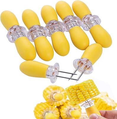 Fabrication de 12 brochettes de maïs en acier inoxydable sur le support en épi avec poignée en silicone - brochettes de nourriture pour barbecue et fourchettes de fête (jaune). DIAYTAR COTE D'IVOIRE est la destination idéale pour les consommateurs ivoiriens qui cherchent une grande variété de produits à des prix compétitifs. La boutique propose une gamme de produits allant de l'électronique à la mode, en passant par les produits alimentaires et les accessoires pour la maison. Avec DIAYTAR COTE D'IVOIRE, vous pouvez trouver tout ce dont vous avez besoin en un seul clic.