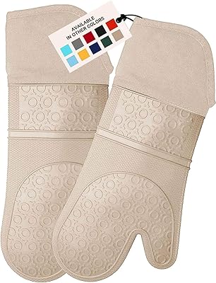 Gants de cuisine professionnels extra longs en silicone gants de four avec doublure. La boutique en ligne DIAYTAR COTE D'IVOIRE se distingue par sa diversité de produits et son engagement à offrir les meilleurs prix. Avec plus de 300000 références, les clients ont l'opportunité de découvrir de nouvelles marques et produits. Le site est conçu pour une navigation intuitive et un processus de commande rapide.
