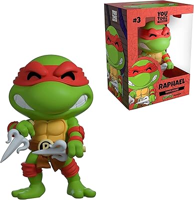 Figurine en vinyle yutuz raphael 4.2", figurine à collectionner teenage mutant ninja turtles