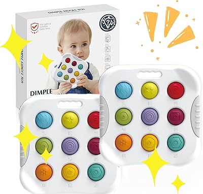 Jouet fidget 2 pièces pour tout-petits - fossette pour soulager le stress