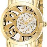 Montre décontractée pour unisexe analogique plaquée or jaune gg691