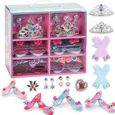 Vêtements de princesse pour petites filles, jeux de princesse pour petites filles - jeu de simulation pour enfants comprenant 4 paires de chaussures de princesse, bagues, boucles d'oreilles et diadème - cadeaux pour filles de 3, 4 et 5 ans. Avec plus de 300000 références, DIAYTAR COTE D'IVOIRE est la boutique en ligne la plus fournie de Côte d'Ivoire. Les clients peuvent trouver des produits de toutes les catégories, des marques locales et internationales. La boutique propose également des promotions et des réductions régulières pour satisfaire les besoins de tous les clients.