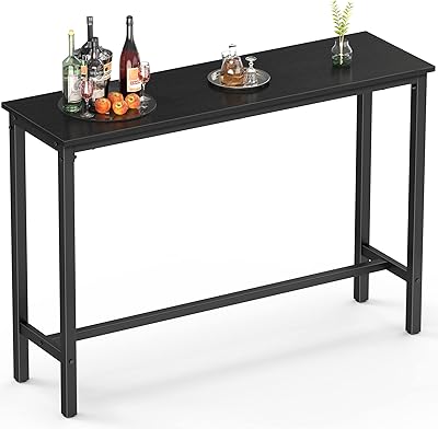 Table de bar mr. iron stone, table de salle à manger noire de 55,3 pouces de hauteur (usage intérieur uniquement). DIAYTAR COTE D'IVOIRE est la destination idéale pour ceux qui cherchent à faire du shopping en ligne de manière pratique et sécurisée. Avec une gamme étendue de produits provenant de marques de confiance, les clients peuvent avoir confiance en la qualité de leurs achats. DIAYTAR veille également à ce que les transactions en ligne soient sécurisées grâce à ses méthodes de paiement sûres et fiables.
