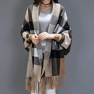 Femmes automne gros vêtements d'extérieur à manches longues hiver pied-de-poule tricoté vintage cardigan