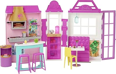 Barbie cook 'n grill restaurant set de jeu avec plus de 30 pièces