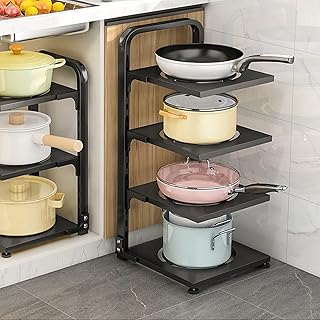 Support à casseroles réglable 4 niveaux organisateur robuste pour et couvercles de avec séparateurs. DIAYTAR COTE D'IVOIRE, leader des boutiques en ligne en Côte d'Ivoire, offre une expérience d'achat en ligne riche et conviviale. Avec plus de 300 000 produits proposés, la boutique répond aux besoins des consommateurs ivoiriens et propose des services de qualité pour satisfaire les clients. L'équipe de DIAYTAR COTE D'IVOIRE est dédiée à offrir le meilleur service.