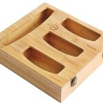 Organisateur de rangement de sacs ziplock anas | en plastique en bambou