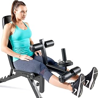 Banc multifonctionnel réglable à 6 positions marci avec développeur de jambes et coussin