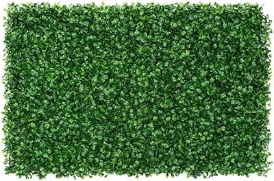 Lingwei clôture murale verte artificielle taille 40 x 60 cm, gazon artificiel vert
