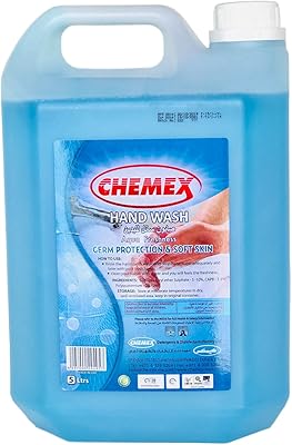 Lavage liquide antibactérien pour les mains chemex, capacité de 5 litres, fraîcheur aquatique