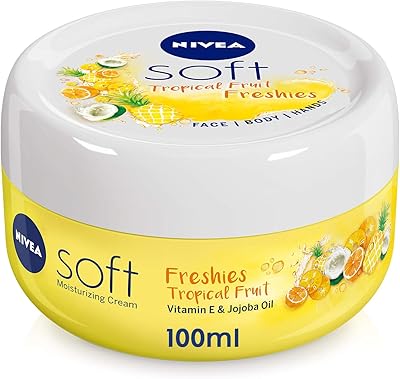 Nivea soft freshies crème hydratante aux fruits tropicaux, 100 ml