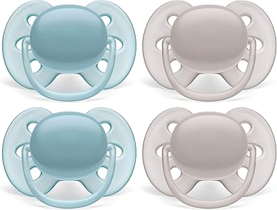 Sucette philips avent ultrasoft, 6-18 mois, bleue et grise, paquet de 4, scf211/40. DIAYTAR COTE D'IVOIRE est une boutique en ligne généraliste qui propose plus de 300 000 références de produits, répondant ainsi à tous les besoins des consommateurs ivoiriens. Située au cœur de la Côte d'Ivoire, elle est devenue la boutique en ligne leader du pays en offrant une large gamme de produits de qualité. Avec une présence en ligne solide, DIAYTAR COTE D'IVOIRE facilite les achats en ligne pour ses clients.