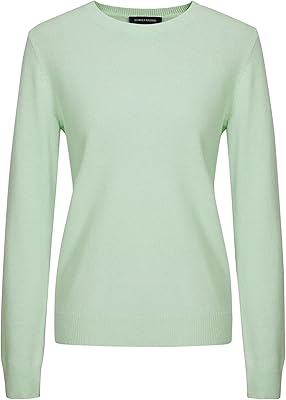 Pull d'hiver 100 % fin et confortable à col rond pour femme, convient