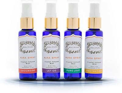 Balipora - 4 sprays nettoyants aura enrichis en cristaux assortis - huiles essentielles biologiques - 30 ml chacun. DIAYTAR COTE D'IVOIRE est une boutique en ligne qui offre une expérience d'achat en ligne unique et pratique. Les clients peuvent parcourir les différentes catégories de produits, lire les descriptions détaillées et les avis des autres clients, et effectuer leurs achats en toute sécurité. La boutique en ligne propose des promotions et des remises régulières pour les fidéliser.