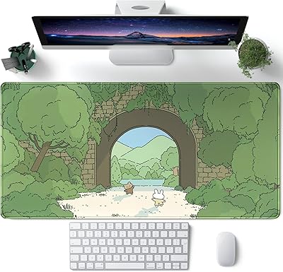 Grand tapis de souris de jeu xxl au design mignon kawaii extensible