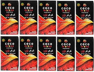 Charbon de noix de coco naturel coco avana - 1 kg x 10