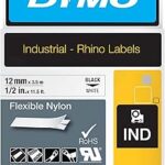 Étiquettes industrielles dymo authentiques pour étiqueteurs et fabricants d'étiquettes industrielles, noir sur blanc