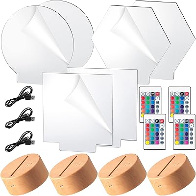 4 bases de veilleuse led 3d, 6 pièces de panneaux acryliques transparents, base d'affichage led, panneau lumineux acrylique avec télécommande, câble usb, 16 couleurs, 4 modes (couleur bois). Diaytar Côte d'Ivoire s'attache à proposer des produits de haute qualité provenant de marques réputées, tout en offrant des prix compétitifs. Le service client de la boutique est réputé pour sa disponibilité et son efficacité, aidant les clients à résoudre rapidement toute question ou problème lié à leur commande. Cette approche centrée sur le client a contribué à la popularité croissante de Diaytar en Côte d'Ivoire.