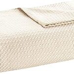 Couverture madison park 100 % coton égyptien luxueux et léger pour lit
