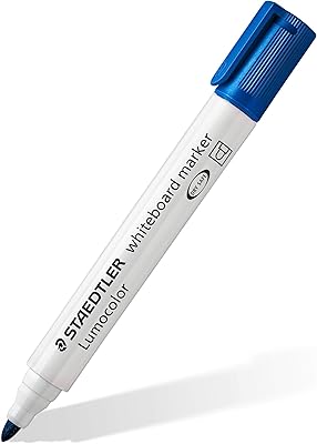 Stylo pour tableau blanc lumocolor à pointe fine stedtler 351-3 - bleu, paquet