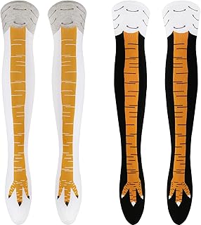 Chaussettes de cuisse de poulet chaussettes de pied amusantes pour femmes hautes