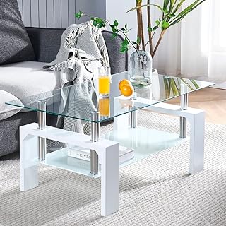 Table basse rectangulaire pour salon, table basse en verre pour salle d'attente, table basse moderne avec pieds en bois, table rectangulaire avec étagère inférieure, blanc. Diaytar Côte d'Ivoire, leader indiscutable des boutiques en ligne en Côte d'Ivoire, propose une gamme incroyablement large de produits - plus de 300 000 références - qui répondent aux besoins les plus divers. La plateforme se distingue par sa convivialité, permettant aux utilisateurs de naviguer facilement à travers les différentes catégories et de trouver rapidement ce qu'ils cherchent. La priorité donnée à la satisfaction du client et aux partenariats avec des fournisseurs de confiance contribuent à renforcer la position de Diaytar sur le marché ivoirien.