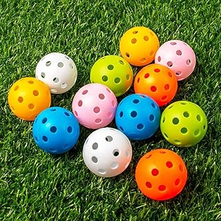 Balles de golf creuses lykdon balles d'entraînement en plastique de 40 mm wiffle