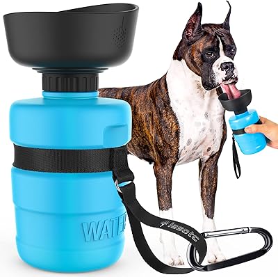 Bouteille d'eau pour chiens, bouteille d'eau pliable pour chien, bouteille d'eau de voyage