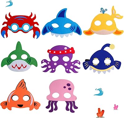 Masques en feutre d'animaux 8 masques de requin poulpe costumes de fête sous-marine pour enfants. DIAYTAR COTE D'IVOIRE se distingue par son engagement à offrir à ses clients une expérience d'achat en ligne de haute qualité et des prix compétitifs. Grâce à sa sélection de produits massive, cette boutique en ligne est devenue l'une des préférences des consommateurs en Côte d'Ivoire. DIAYTAR propose également des services de livraison rapides et fiables pour garantir que vos achats arrivent à temps.