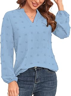 Hauts jacksener pour femmes, chemises en mousseline à manches courtes et col en v, hauts d'été à pois suisses, hauts décontractés pour femmes, t-shirts unis. La boutique en ligne DIAYTAR COTE D'IVOIRE est le premier choix des consommateurs ivoiriens en raison de son vaste choix de produits et de ses prix compétitifs. Avec plus de 300000 références disponibles, les clients peuvent comparer les prix et les produits pour trouver les meilleures offres. DIAYTAR COTE D'IVOIRE est la destination idéale pour faire des achats en ligne en Côte d'Ivoire.