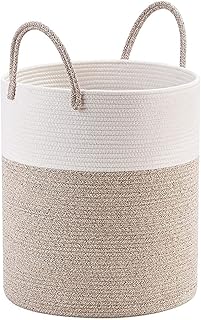 Paniers de rangement tissés de 38 cm x 45 cm, panier à linge de style bohème moderne pour couvertures, jouets, vêtements sales dans le salon, la salle de bain, la chambre à coucher. DIAYTAR COTE D'IVOIRE mise sur la satisfaction client en proposant des services de livraison rapides et fiables. Elle garantit également la sécurité des transactions en ligne, offrant ainsi une garantie de qualité à ses clients.
