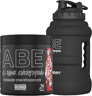 Applied nutrition bundle abe pré-entraînement 315g + jug 2.5 lt noir