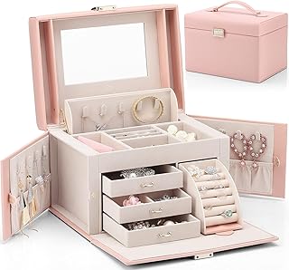 Boîte à bijoux flando, organisateur de bijoux en simili cuir de taille moyenne, cadeau classique pour femme - style croix rose. DIAYTAR COTE D'IVOIRE est une plateforme de shopping en ligne qui permet aux clients de comparer les prix et les produits avant de faire un achat. Elle propose également des promotions et des offres spéciales pour les fidéliser et les inciter à revenir. Les clients peuvent ainsi profiter de meilleures affaires et d'une expérience d'achat personnalisée.