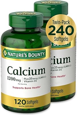 Nature's bounty calcium plus 1000 ui de vitamine d3, soutien immunitaire et santé