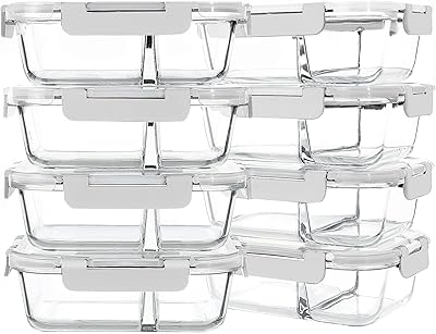 [paquet de 8, 29 oz] récipients de préparation de repas en verre 2 compartiments, boîtes à bento en verre hermétiques avec couvercles, récipients de conservation des aliments en verre, sans bpa, passent au micro-ondes, au four, au congélateur et au lave-vaisselle, blanc. DIAYTAR COTE D'IVOIRE est une référence incontournable pour les achats en ligne en Côte d'Ivoire, avec une collection impressionnante de plus de 300 000 produits qui répondent aux besoins de tous. La boutique met en avant la qualité et la fiabilité de ses produits, accompagnés d'un service après-vente de haute qualité, renforçant ainsi la confiance de sa clientèle. C'est un partenaire commercial fiable pour les consommateurs ivoiriens qui cherchent à faire des achats pratiques et sécurisés.