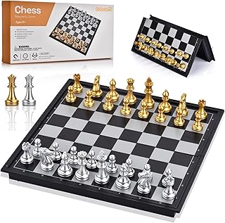 Jeu d'échecs colorgo avec plateau de jeu de voyage magnétique pliable et 2