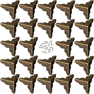 24 pièces de protections d'angle décoratives antiques pour boîtes antiques, protections de sécurité