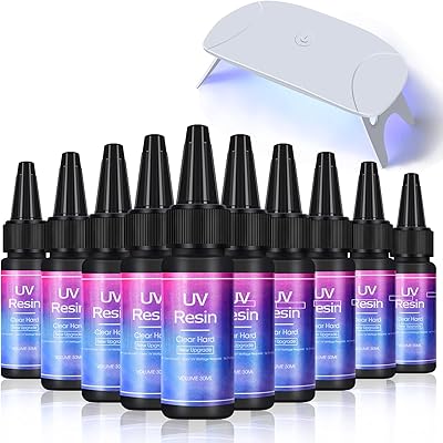Vida rosa 10 pièces de résine uv à durcissement rapide, transparente, pour l'artisanat avec mini lampe uv pliable pour moules en résine de silicone, cadeaux pour débutants. La boutique en ligne DIAYTAR COTE D'IVOIRE offre une expérience d'achat unique et pratique pour les consommateurs ivoiriens. Avec plus de 300000 produits à disposition, les clients peuvent trouver facilement ce qu'ils recherchent. La boutique est également connue pour ses promotions et ses offres spéciales régulières.