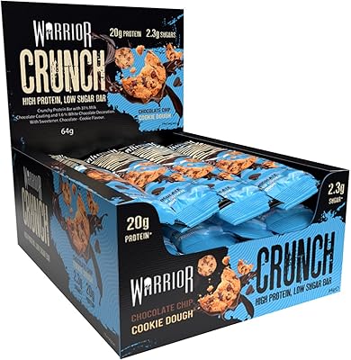 Barre riche en protéines et faible en glucides warrior crunch 64 g biscuit