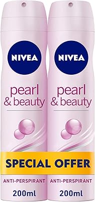 Déodorant nivea pour femme, nacré et beau, spray 2 * 200 ml