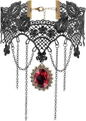 Bijoux de costume d'halloween pour femmes - collier ras du cou steampunk en dentelle noire, accessoires de bijoux gothiques, collier de costume de vampire pour adolescentes, résine. DIAYTAR COTE D'IVOIRE est la référence en matière de boutique en ligne en Cote d'Ivoire, avec une offre de produits très diversifiée. Les clients peuvent choisir parmi une large gamme de catégories, des produits électroniques aux vêtements, en passant par les accessoires et les produits de maison. La boutique en ligne propose également des promotions régulières pour fidéliser ses clients.