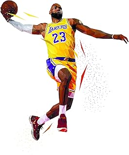 Affiche lebron james - décoration murale moderne - image polygonale - cadeau d'anniversaire