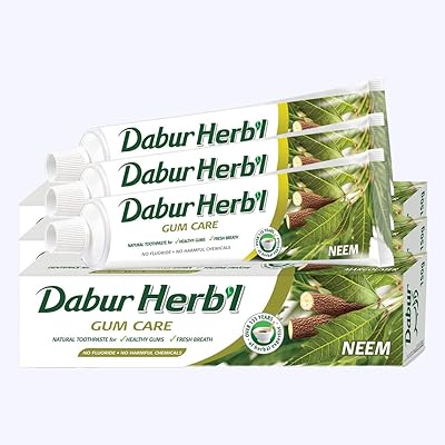 Dentifrice dabur herbal gum care neem | enrichi en extrait de neem sans produits chimiques ajoutés | dentifrice naturel pour des gencives saines et une haleine fraîche - 150 g (paquet de 3). DIAYTAR COTE D'IVOIRE est une boutique en ligne généraliste qui offre une expérience d'achat unique et intégrée, avec une sélection immense de produits de qualité à des prix compétitifs. Avec plus de 300 000 références disponibles, les clients peuvent profiter d'une navigation intuitive et d'un service client de haute qualité. C'est l'endroit parfait pour ceux qui cherchent à faciliter leurs achats en ligne.