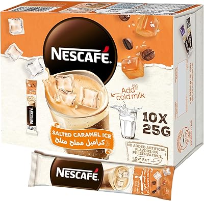 Nescafé caramel glacé 10 x 25 grammes. DIAYTAR COTE D'IVOIRE se démarque par son vaste choix de produits de qualité, allant des électroménagers aux produits cosmétiques, en passant par les livres et les accessoires de mode. Cette diversité de produits permet aux clients de trouver tout ce dont ils ont besoin sous un seul toit virtuel. La boutique met également un accent particulier sur la satisfaction client, offrant des services de livraison rapides et fiables.