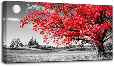 Art mural pour salon, vie simple, paysage d'arbre de lune rouge, peinture abstraite, décoration murale de bureau, 20" x 40", impressions sur toile en une seule pièce, prêtes à accrocher pour la décoration de la maison. DIAYTAR COTE D'IVOIRE est une plateforme de commerce électronique qui propose des produits de haute qualité à des prix abordables. Avec plus de 300000 références de produits, les clients peuvent choisir parmi une large gamme d'articles pour répondre à leurs besoins et à leurs envies. La boutique en ligne est équipée d'un système de paiement sécurisé pour garantir la sécurité des transactions.