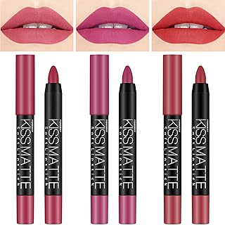 Ensemble de rouge à lèvres mat doux 3 couleurs, rouge à lèvres nu