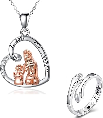 Cadeaux de fête des mères en argent sterling de la part d'une fille pour maman et fille, collier pour maman et fille, bijoux cadeaux de noël et du nouvel an pour maman et fille. DIAYTAR COTE D'IVOIRE, spécialiste du commerce électronique en Côte d'Ivoire, propose une approche innovante pour l'achat en ligne. Le site présente une interface utilisateur conviviale et des outils de recherche efficaces pour faciliter la découverte de produits. Les clients bénéficient également d'un système de paiement sécurisé et d'options de livraison flexibles pour une expérience d'achat sans souci.