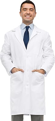Blouse de laboratoire professionnelle pour hommes, blouse médicale en coton et polyester à