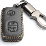 Wfmj étui à clés en cuir pour toyota 4runner avalon camry corolla land