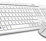 Combo clavier et souris sans fil rabo 8210m, connexion multimode pour jusqu'à 3